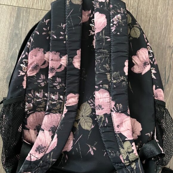 Mossimo Supply Co Pink Black Nylon 15"X12"X5" Backpack Bag - Picture 8 of 12